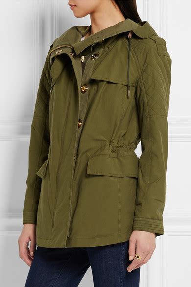 burberry hooded cotton blend parka|net a porter Burberry jacket.